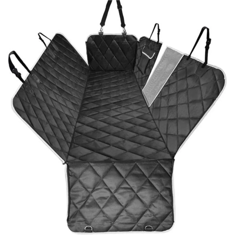Dog Car Seat Cover,Waterproof with Mesh Window and Storage Pocket,Durable
